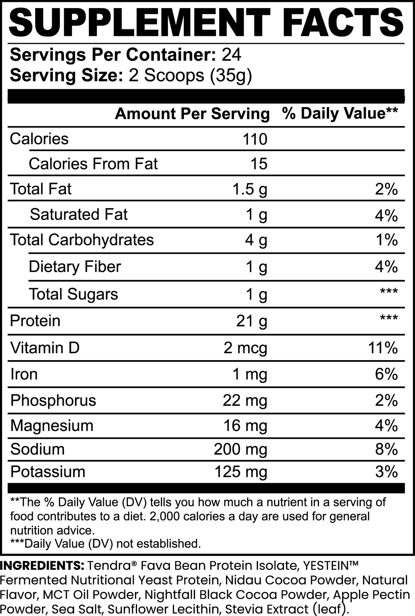 Plant Protein (Chocolate) 21g Protein Per Serv